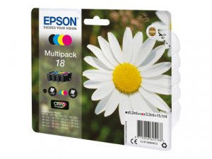 Náplň Epson 18, C13T18064022 CMYK multipack blistr s RF / akustickým alarmem 