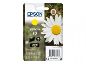 Náplň Epson 18, C13T18044022 žlutá blistr s RF / akustickým alarmem