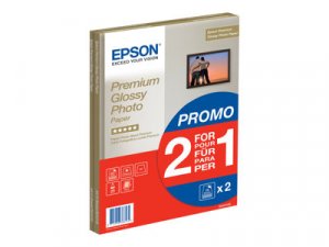 Epson Premium Glossy Photo Paper BOGOF - Lesklý - A4 (210 x 297 mm) - 255 g/m2 - 15 listy fotografický papír (balení 2) - pro EcoTank ET-2650, 2750, 2751, 2756, 2850, 2851, 2856, 4750, 4850