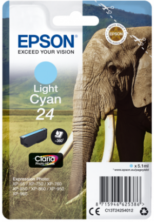 Náplň Epson C13T24254012 světle azurová 
