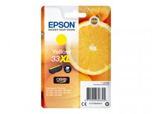 Náplň Epson 33XL, C13T33644022 žlutá blistr s RF / akustickým alarmem 
