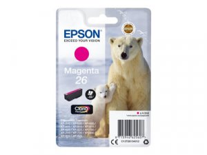 Náplň Epson 26, C13T26134022 purpurová blistr s RF / akustickým alarmem 