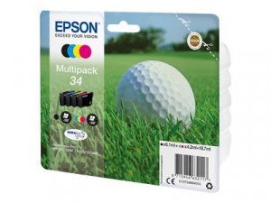 Náplň Epson 34, C13T34664020 CMYK multipack blistr s RF / akustickým alarmem
