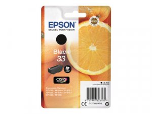 Náplň Epson 33, C13T33314022 černá blistr s RF / akustickým alarmem 