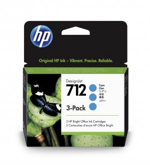 Náplň HP č.712, 3ED77A (29ml) azurová 3-pack