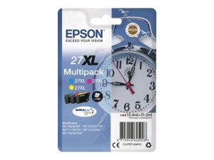 Náplň Epson 27XL, C13T27154022 CMY 3pack blistr s RF alarmem