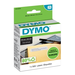 Dymo papírové štítky 54mm x 25mm, bílé, pro zpáteční adresu, 500 ks, 11352, S0722520