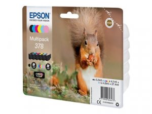 Náplň Epson 378, C13T37884020 6pack blistr s RF / akustickým alarmem
