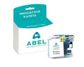 Náplň ABEL LC 223C azurová pro tiskárny BROTHER (600 stran)