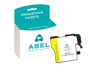 Náplň ABEL LC-980Y, LC-1100Y žlutá pro tiskárny BROTHER (260 stran)