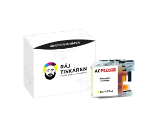 Náplň AC Plus LC 125XLY žlutá pro tiskárny BROTHER (1 200 stran)