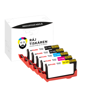 CANON PGI-525BK + CLI-526CMYK multipack alternativních náplní značky AC Plus (340+ 3x500 stran)