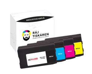 Náplně AC Plus HP963XL 6ZC70AE, CMYK, multipack alternativních náplní AC Plus pro tiskárny HP (2 000 stran + 3x1 600 stran)