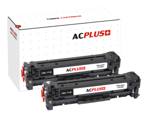 Toner AC Plus CRG-718 černý pro tiskárny CANON (2x3 400 stran) - dvojbalení