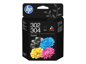 HP/InkHP 302/304 Tri-color/BK Ink Crtg 2, HP/InkHP 302/304 Tri-color/BK Ink Crtg 2