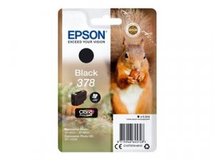 Náplň Epson 378, C13T37814020 černá blistr s RF / akustickým alarmem 