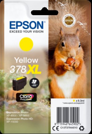 Náplň Epson 378XL,C13T37944010 žlutá blistr 