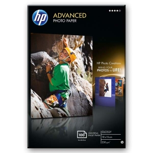 HP Advanced Glossy Photo Paper, foto papír, bez okrajů typ lesklý, zdokonalený typ bílý, 10x15cm, 4x6", 250 g/m2, 100 ks, Q8692A, 