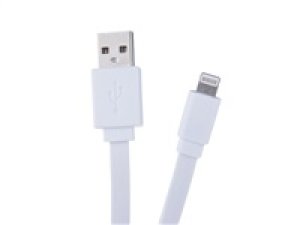 Avacom USB kabel (2.0), USB A samec - Apple Lightning samec, 1.2m, plochý, bílý, box, 120 cm, bílý