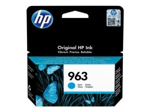 HP 963 - 9.5 ml - azurová - originální - Officejet - inkoustová cartridge - pro Officejet 9012; Officejet Pro 90XX