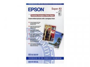 Epson Premium Semigloss Photo Paper - Pololesklý - A3 plus (329 x 423 mm) 20 listy fotografický papír - pro SureColor P5000, SC-P700, P7500, P900, T2100, T3100, T3400, T3405, T5100, T5400, T5405
