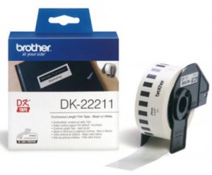 Brother filmová role 29mm x 15.24m, bílá, 1 ks, DK 22211, pro tiskárny štítků