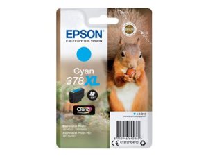 Náplň Epson 378XL, C13T37924020 azurová blistr s RF / akustickým alarmem