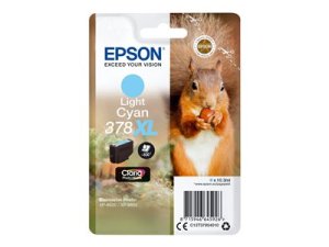 Náplň Epson 378XL, C13T37954020 světle azurová blistr s RF / akustickým alarmem
