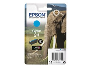 Náplň Epson 24, C13T24224020 azurová blistr s RF / akustickým alarmem