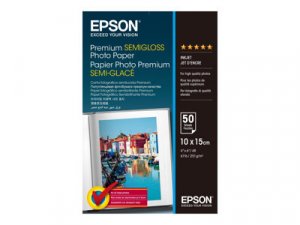 Epson Premium Semigloss Photo Paper - Pololesklý - 100 x 150 mm - 251 g/m2 - 50 listy fotografický papír - pro EcoTank ET-2750, 2751, 2756, 2850, 2851, 2856, 4750, 4850; Expression Home HD XP-15000