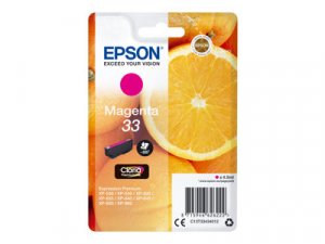 Náplň Epson 33, C13T33434022 purpurová blistr s RF / akustickým alarmem