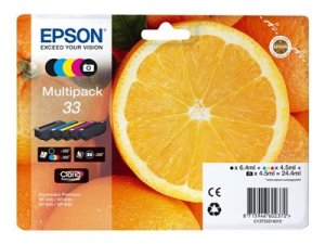Náplň Epson 33, C13T33374021 5pack blistr s RF / akustickým alarmem