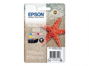 Náplň Epson 603, C13T03U54020 CMY multipack blistr s RF / akustickým alarmem