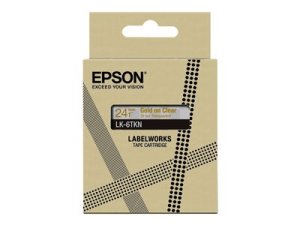 Epson Metallic Clear/Gold 24mm LK-6TKN, C53S672098