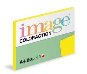 Xerografický papír Coloraction, Florida, A4, 80 g/m2, citrónově žlutý, 100 listů, vhodný pro inkoustový tisk