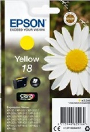 Náplň Epson 18, C13T18044010 žlutá 