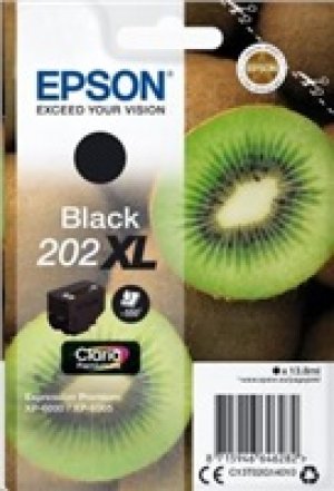 Náplň Epson 202XL, C13T02G140 černá blistr 