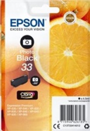 Náplň Epson 33, C13T33414012 foto černá blistr