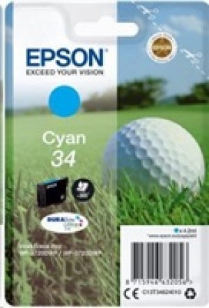 Náplň Epson 34, C13T34624010 azurová 
