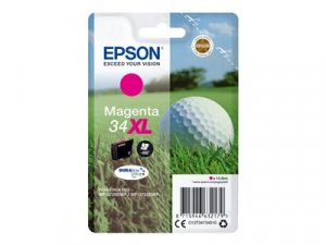 Náplň Epson 34XL, C13T34734020 purpurová blistr s RF / akustickým alarmem