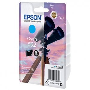 Náplň Epson 502, C13T02V24020 azurová blistr s RF / akustickým alarmem 