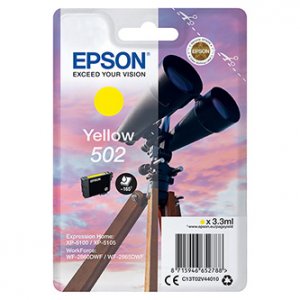 Náplň Epson 502, C13T02V44020 žlutá blistr s RF / akustickým alarmem 