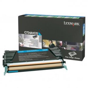 Toner Lexmark C734A1CG azurový